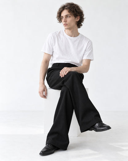 High-Waist Flared Wide-Leg Pants