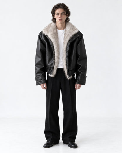 Shawl Collar Belted Crop Jacket