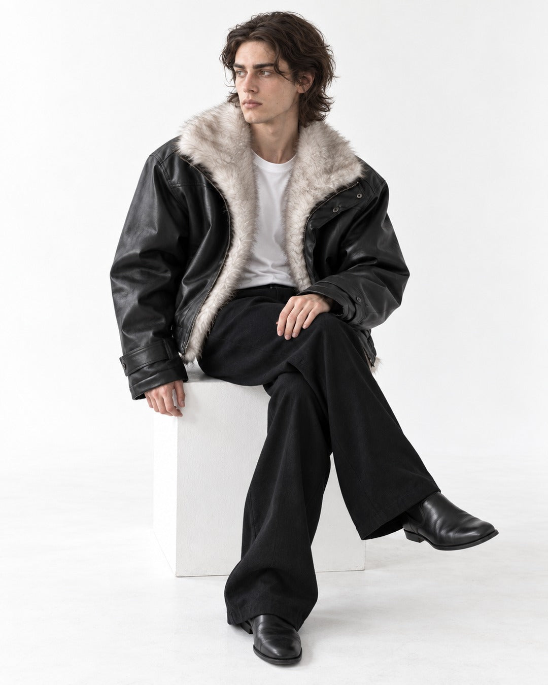 Shawl Collar Belted Crop Jacket