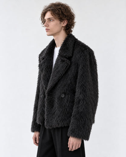 Double-Breasted Notch Collar Coat