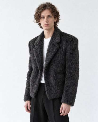 Double-Breasted Notch Collar Coat