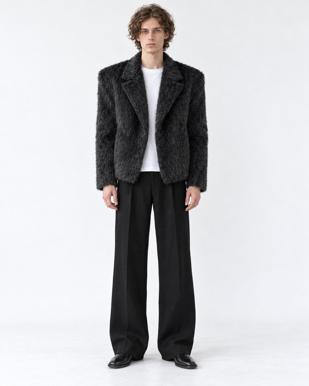 Double-Breasted Notch Collar Coat