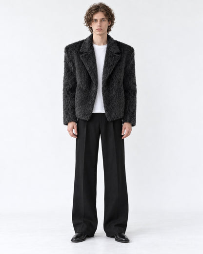 Double-Breasted Notch Collar Coat