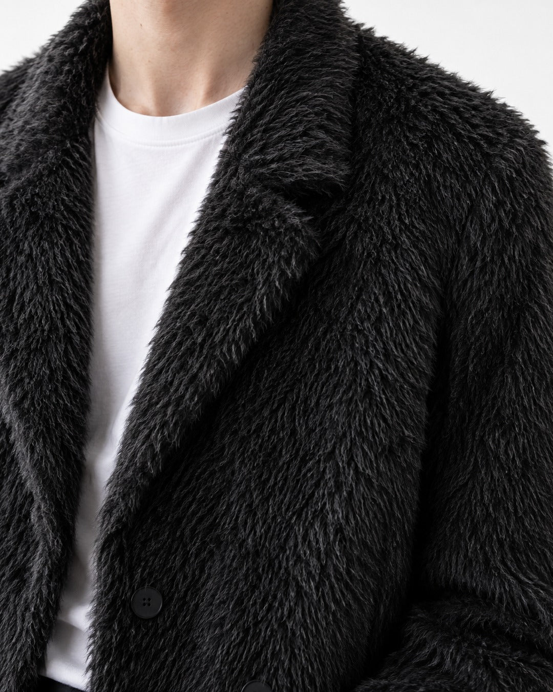 Double-Breasted Notch Collar Coat