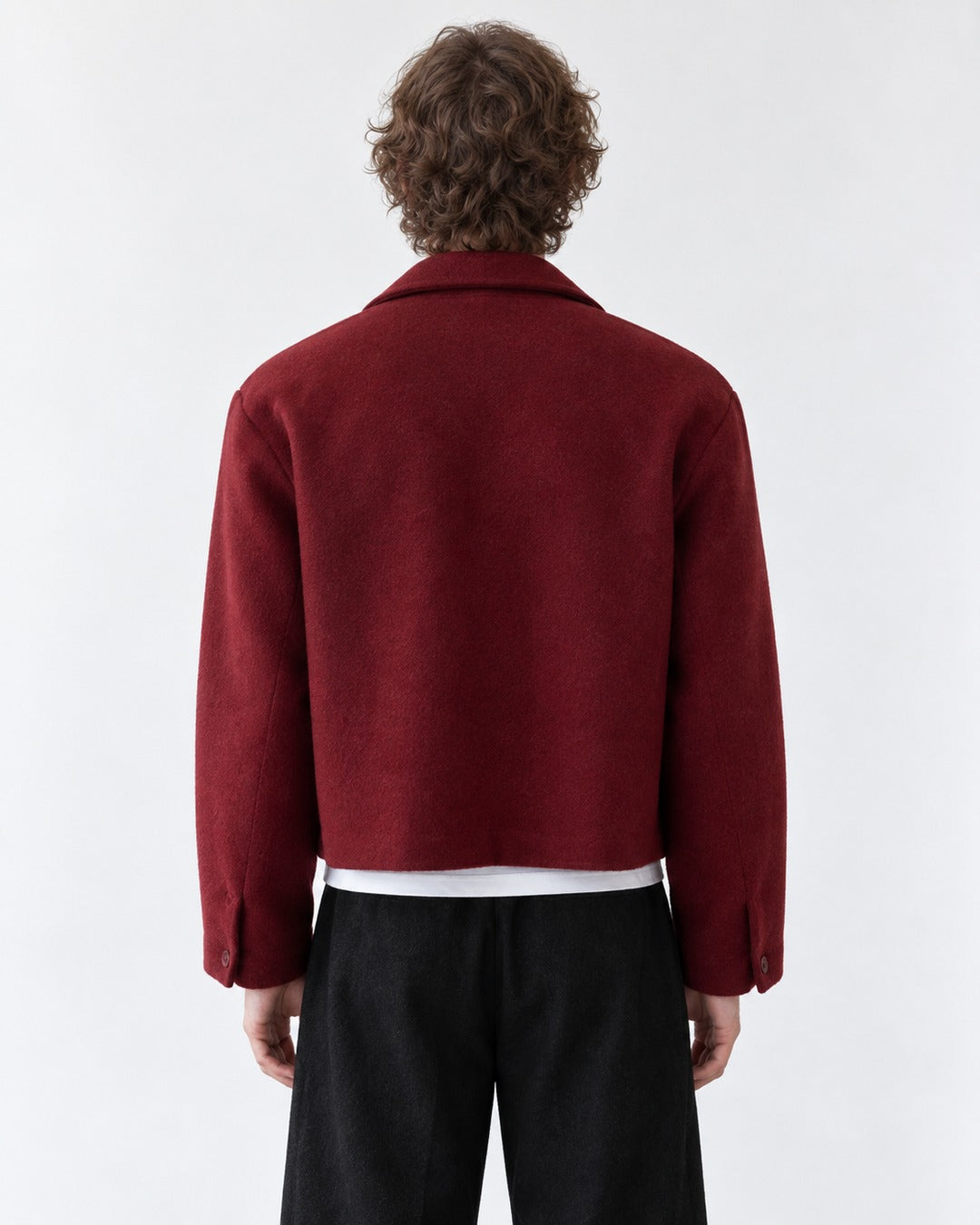 Boxy Notch-Collar Cropped Jacket