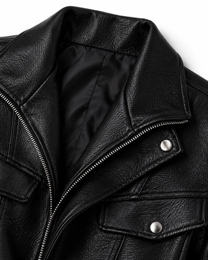 Snap Lapel Flap Pocket Cropped Jacket