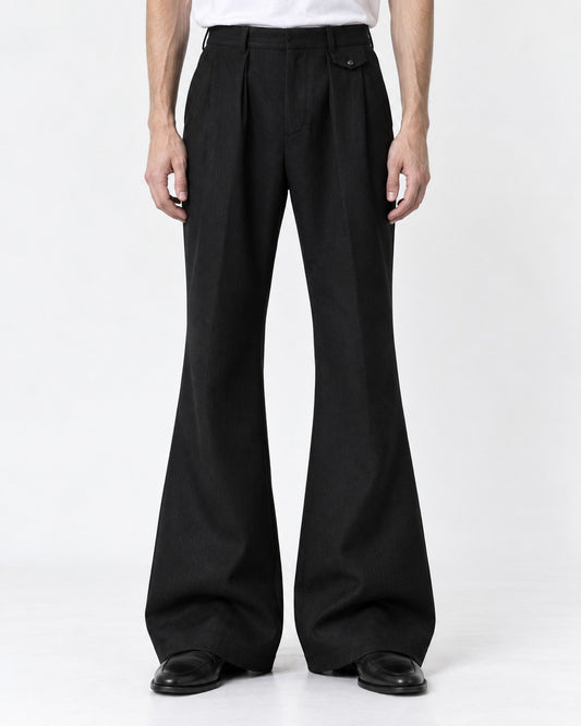 Pleated Flare Trousers