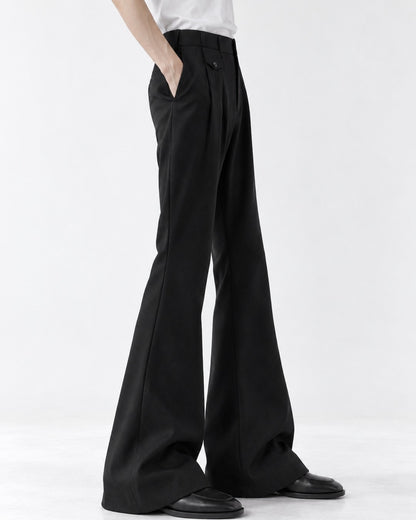 Pleated Flare Trousers