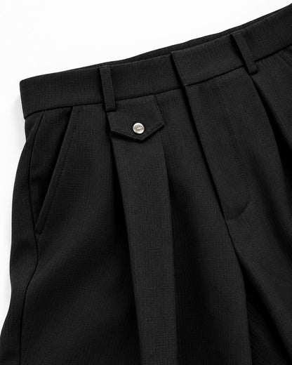 Pleated Flare Trousers