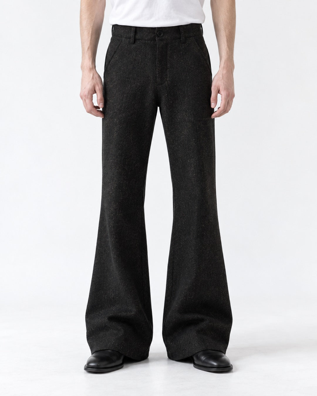 Frayed Cutout Flared Pants