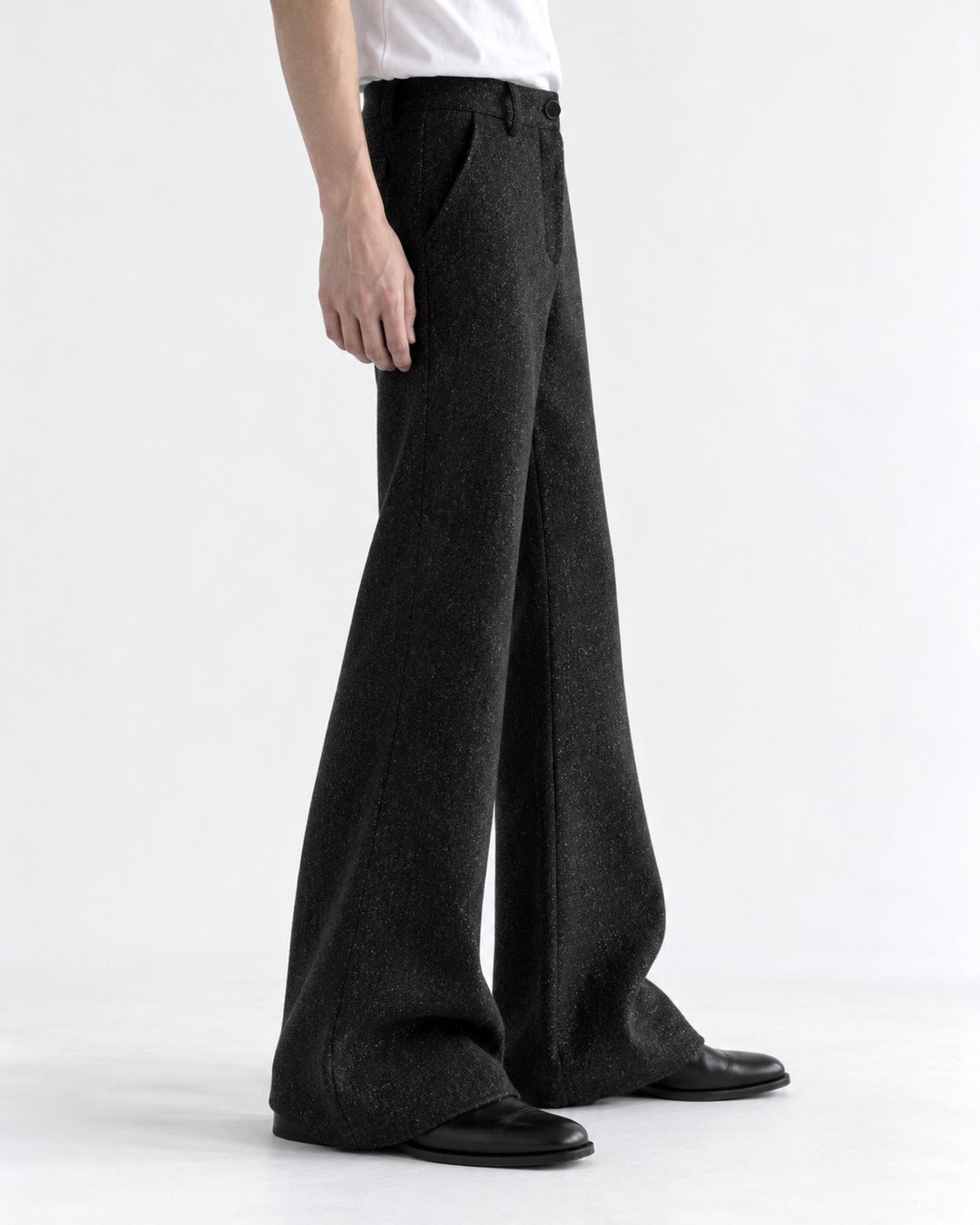 Frayed Cutout Flared Pants