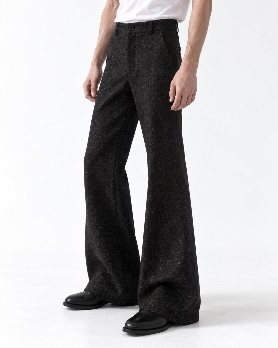 Frayed Cutout Flared Pants