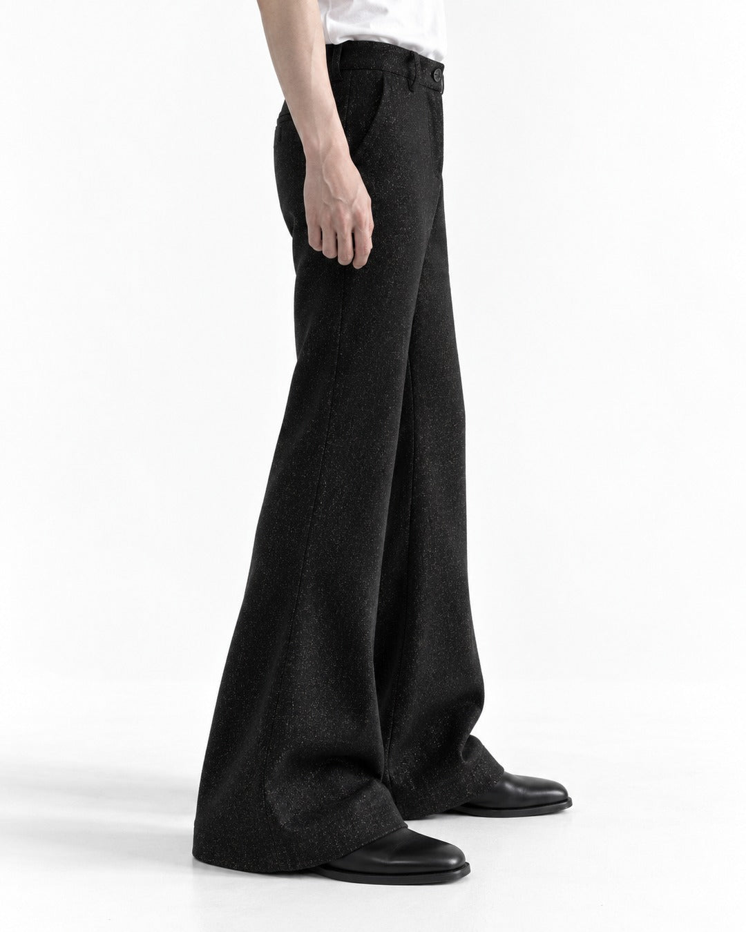Frayed Cutout Flared Pants