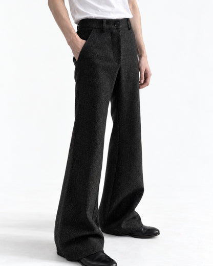 Frayed Cutout Flared Pants