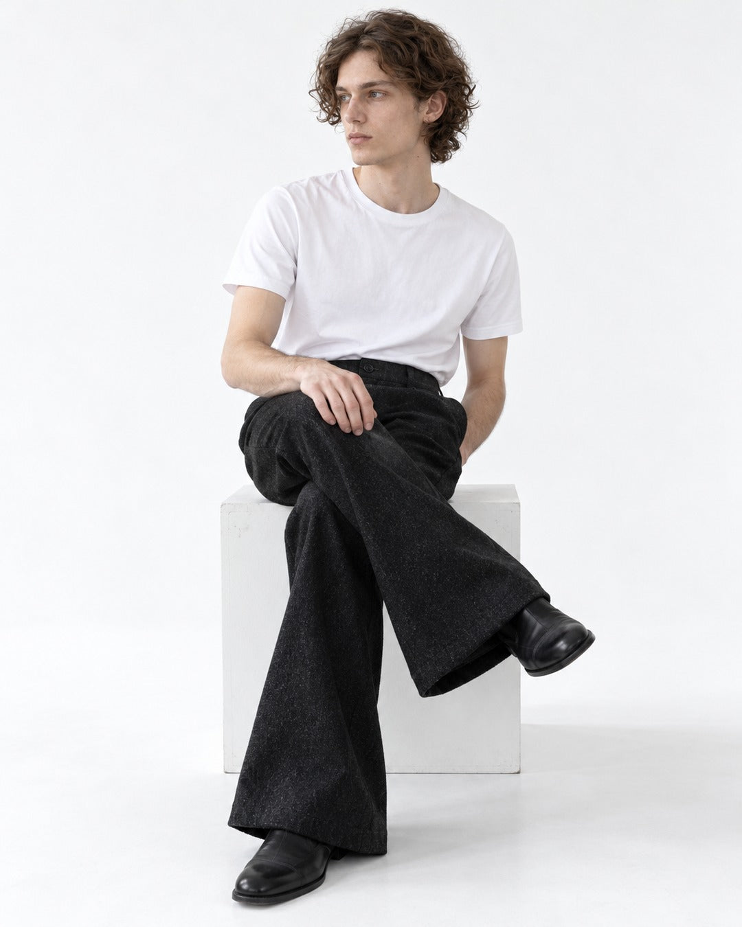 Frayed Cutout Flared Pants