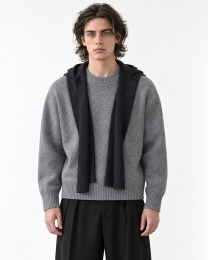 Ribbed Crewneck Sweater