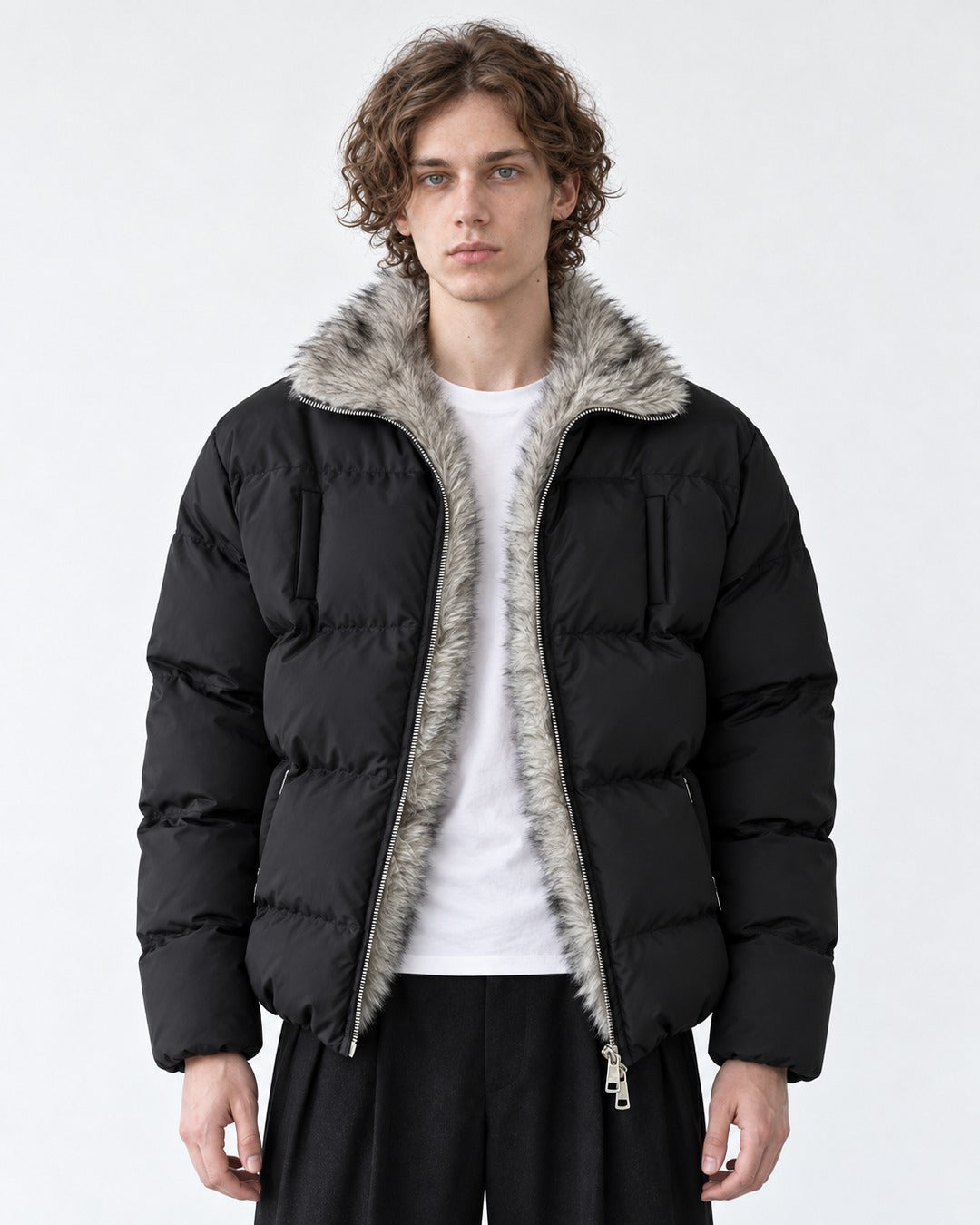 Chest-Pocket Quilted Puffer Jacket