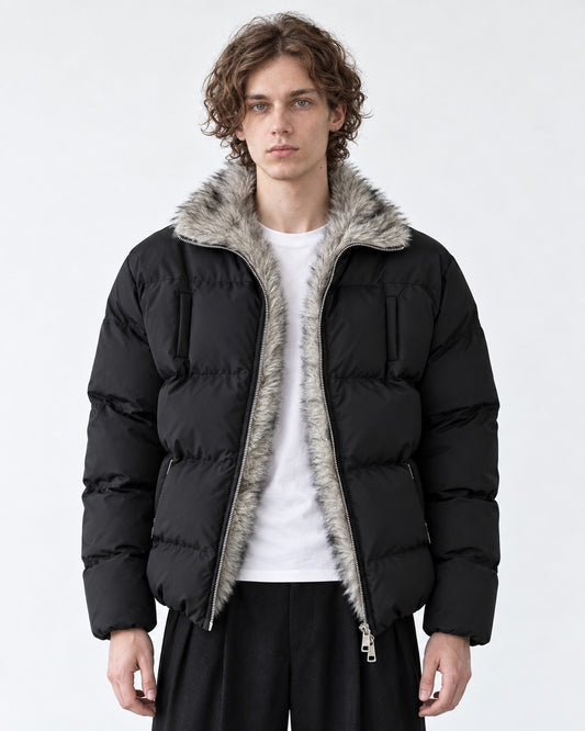 Chest-Pocket Quilted Puffer Jacket