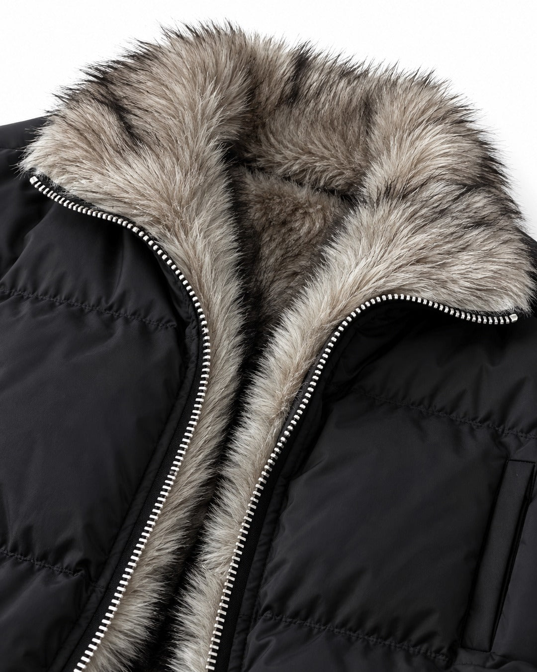 Chest-Pocket Quilted Puffer Jacket