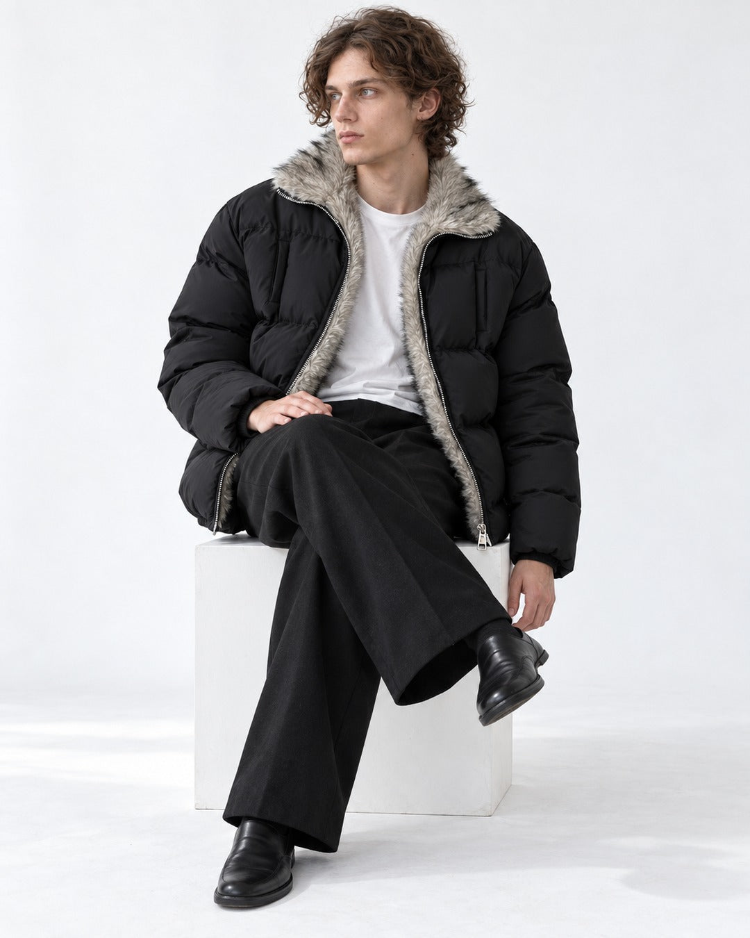 Chest-Pocket Quilted Puffer Jacket