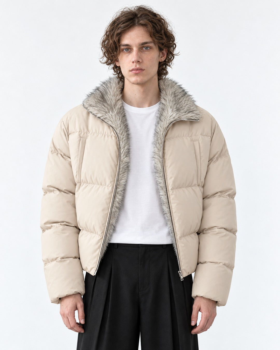 Chest-Pocket Quilted Puffer Jacket