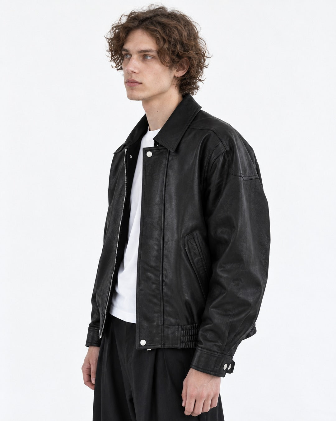 Belted Diagonal-Pocket Jacket