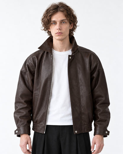 Belted Diagonal-Pocket Jacket