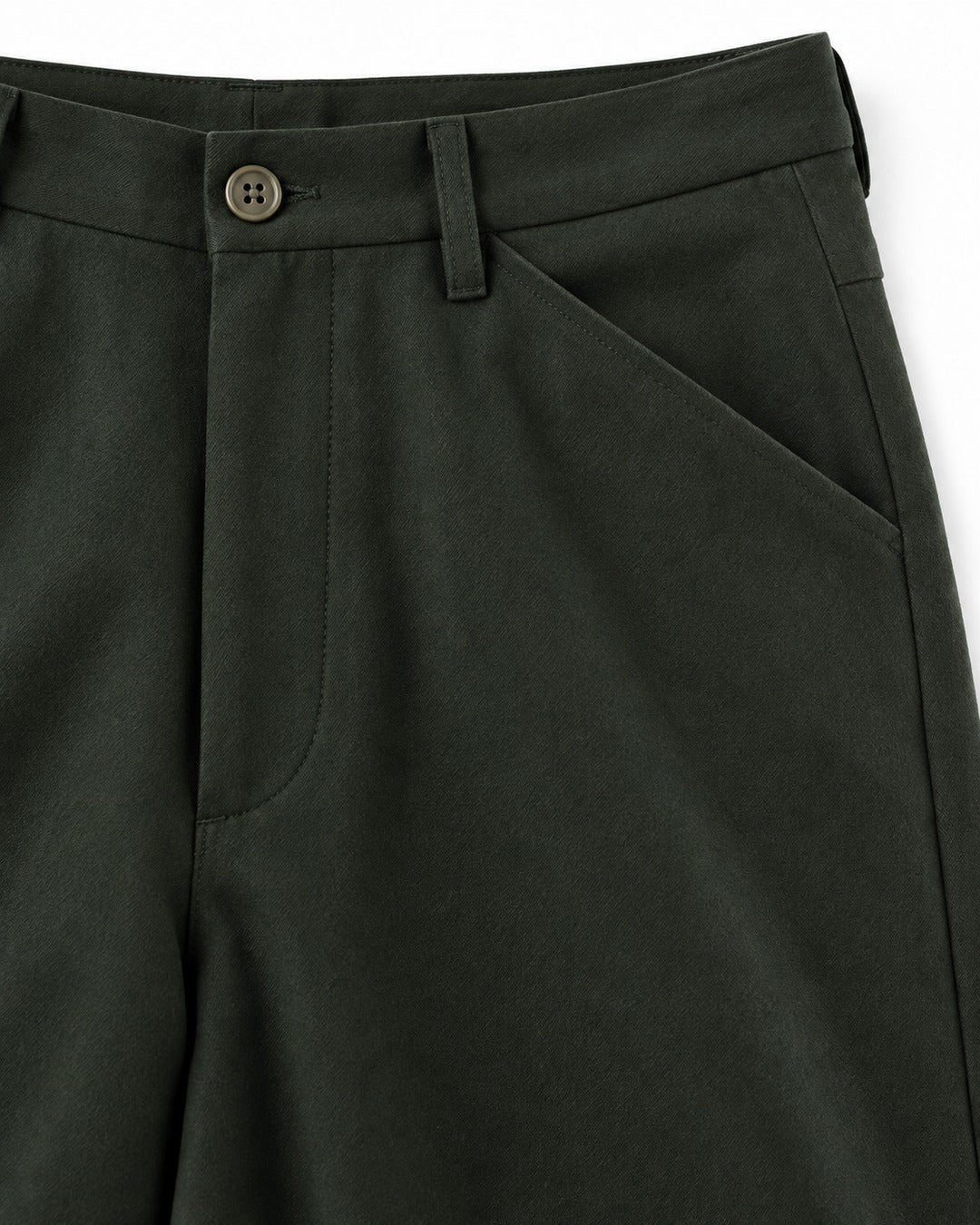 Cuffed Hem Wide-Leg Trousers