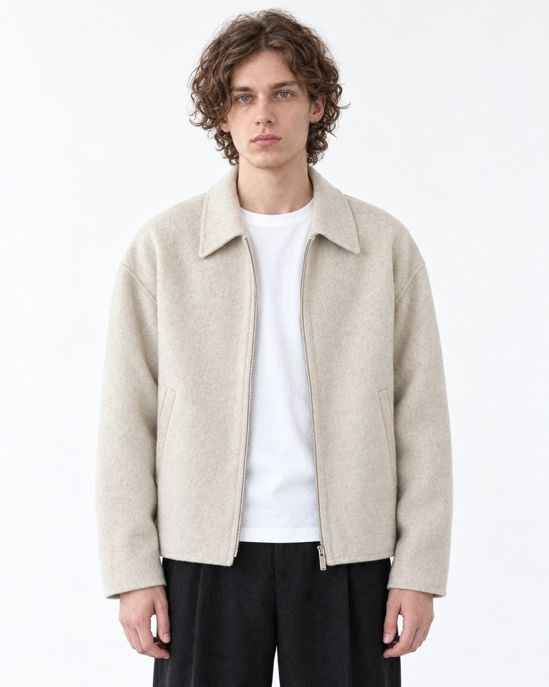 Point-Collar Welt-Pocket Jacket
