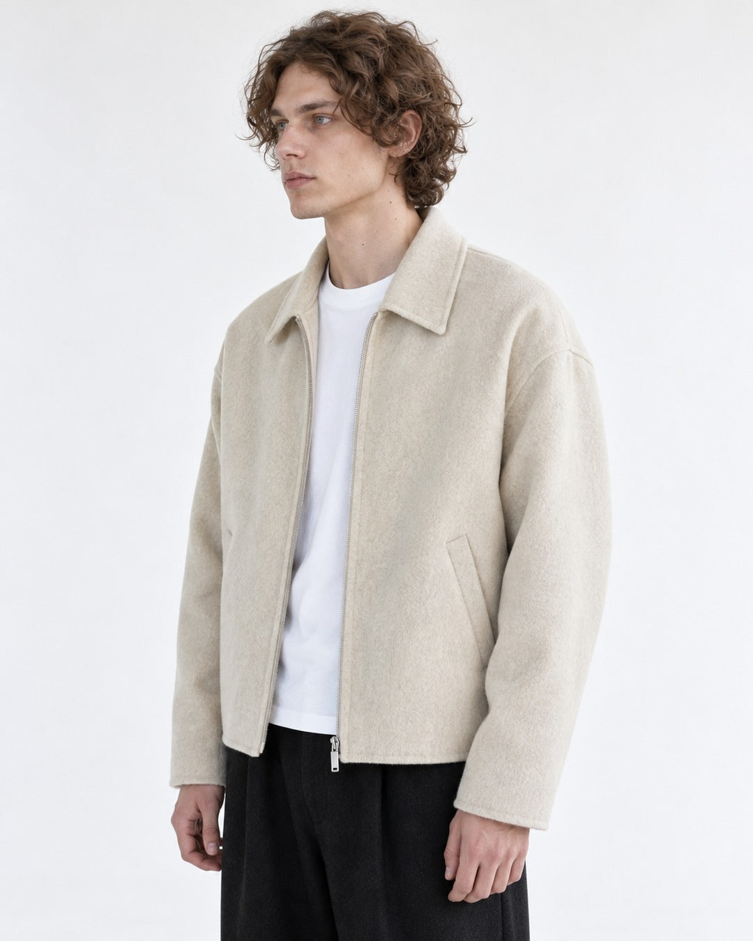 Point-Collar Welt-Pocket Jacket