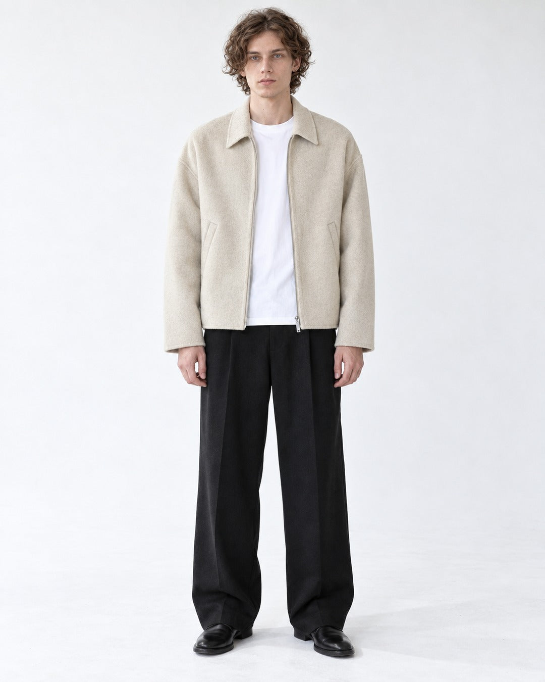 Point-Collar Welt-Pocket Jacket