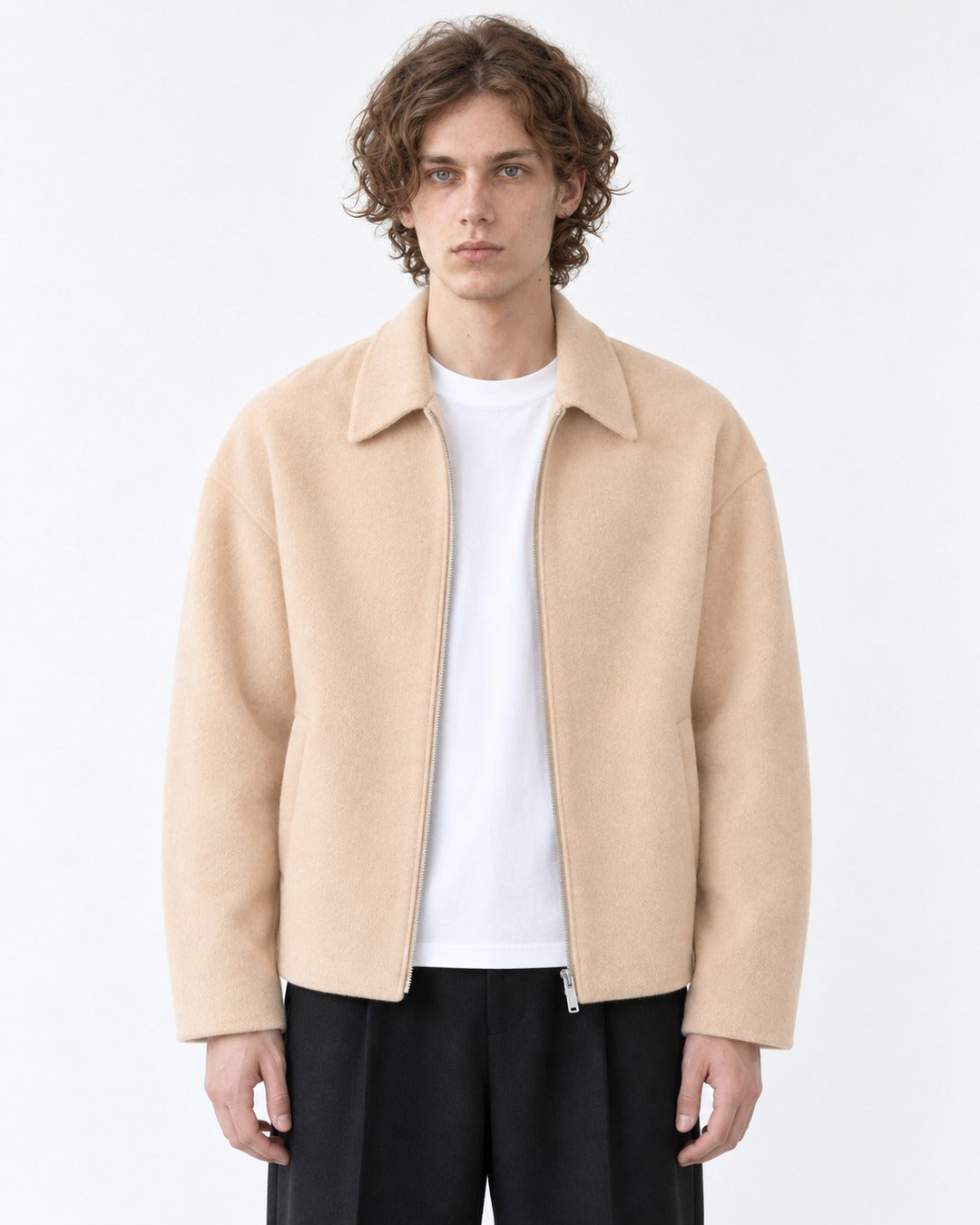 Point-Collar Welt-Pocket Jacket