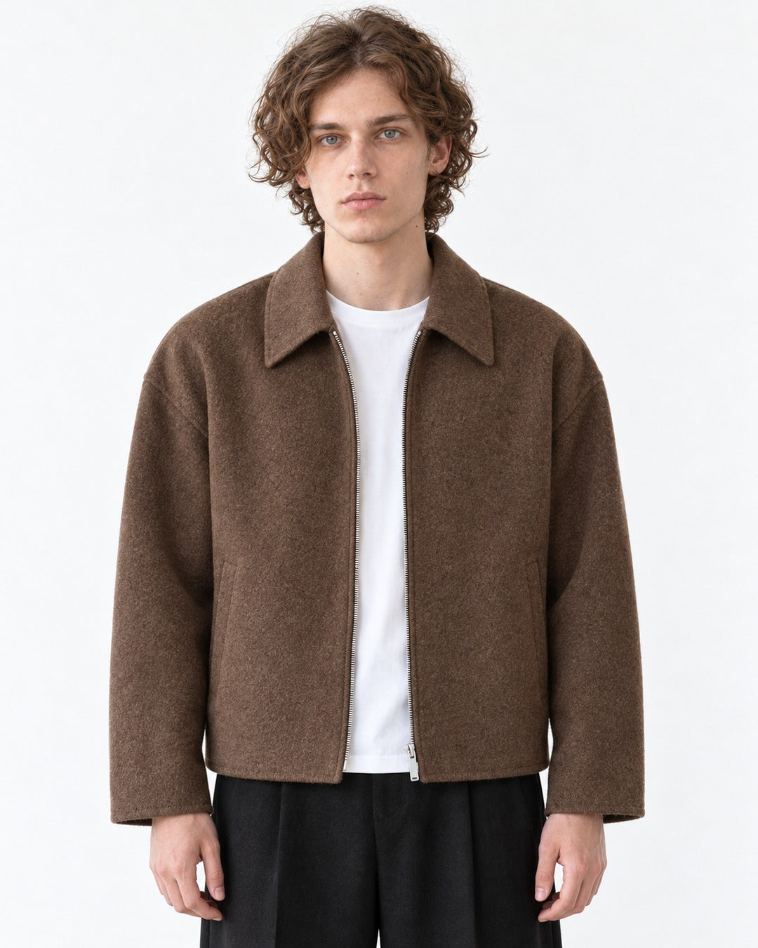 Point-Collar Welt-Pocket Jacket