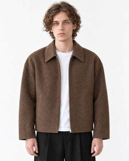 Point-Collar Welt-Pocket Jacket