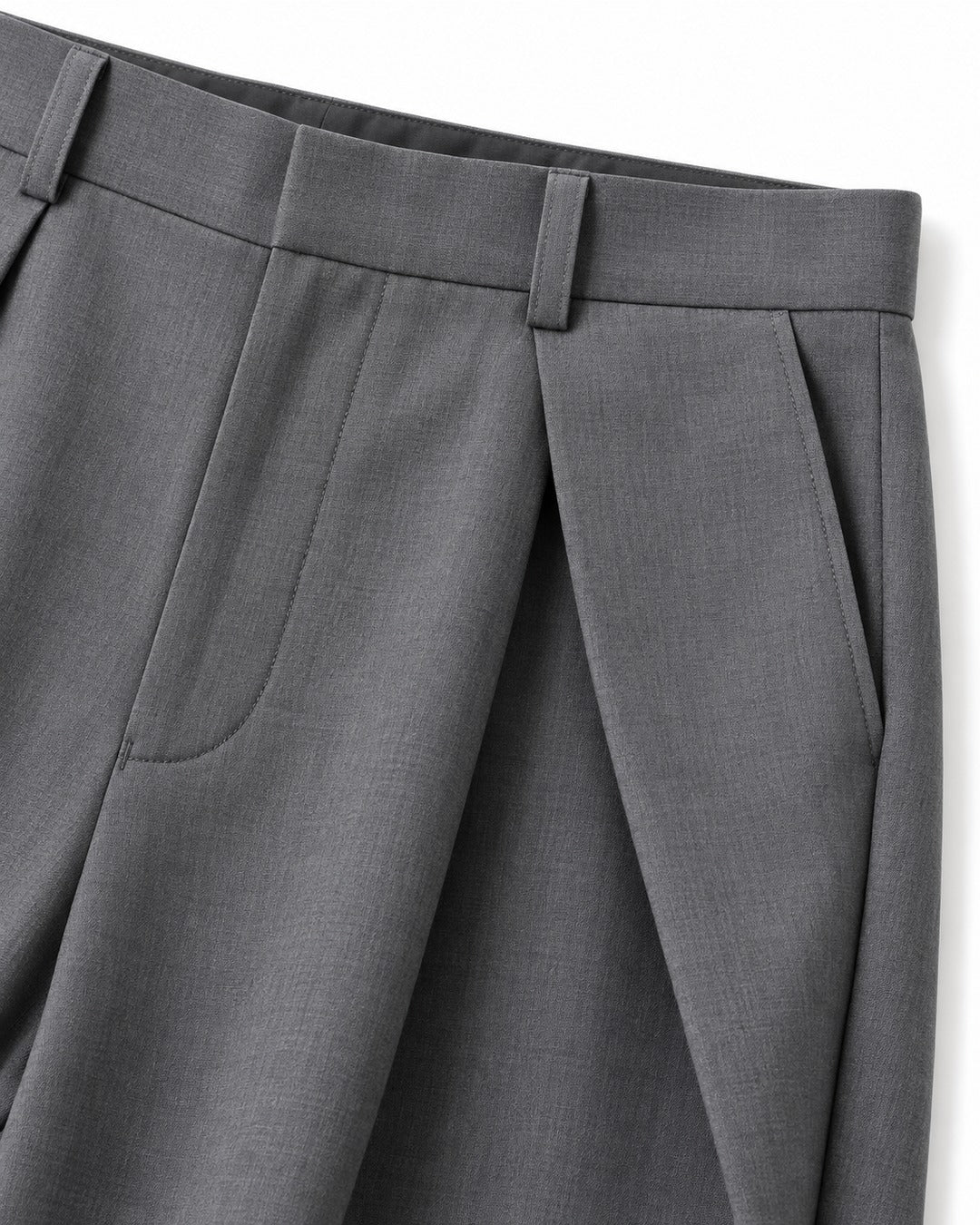Multi-Fold Origami Wide-Leg Trousers