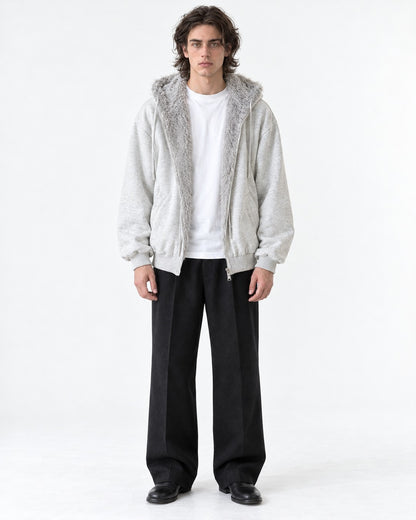 Drawstring Hood Zip Jacket