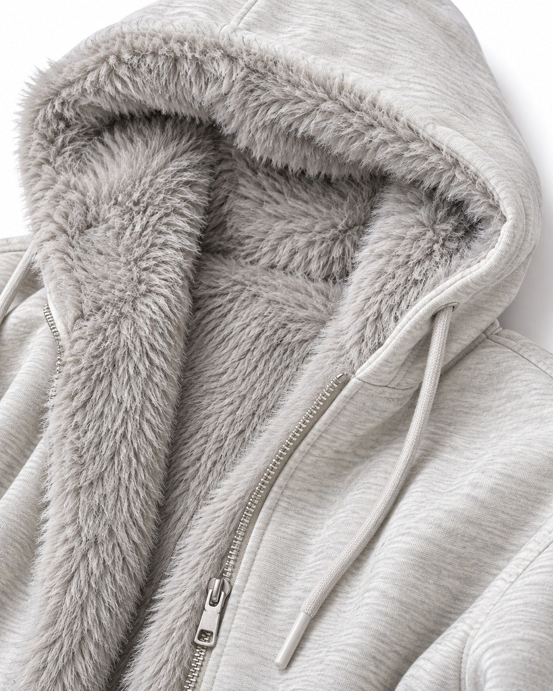 Drawstring Hood Zip Jacket