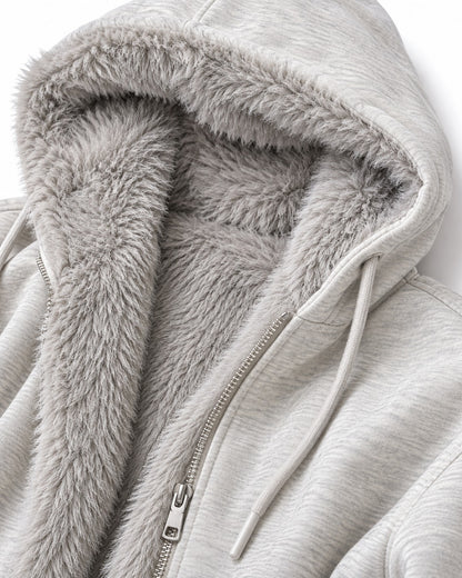 Drawstring Hood Zip Jacket