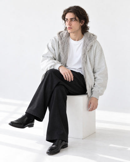 Drawstring Hood Zip Jacket