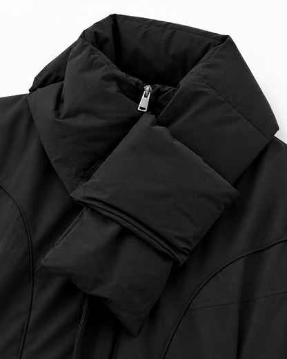 Wrap-Scarf Puffer Jacket