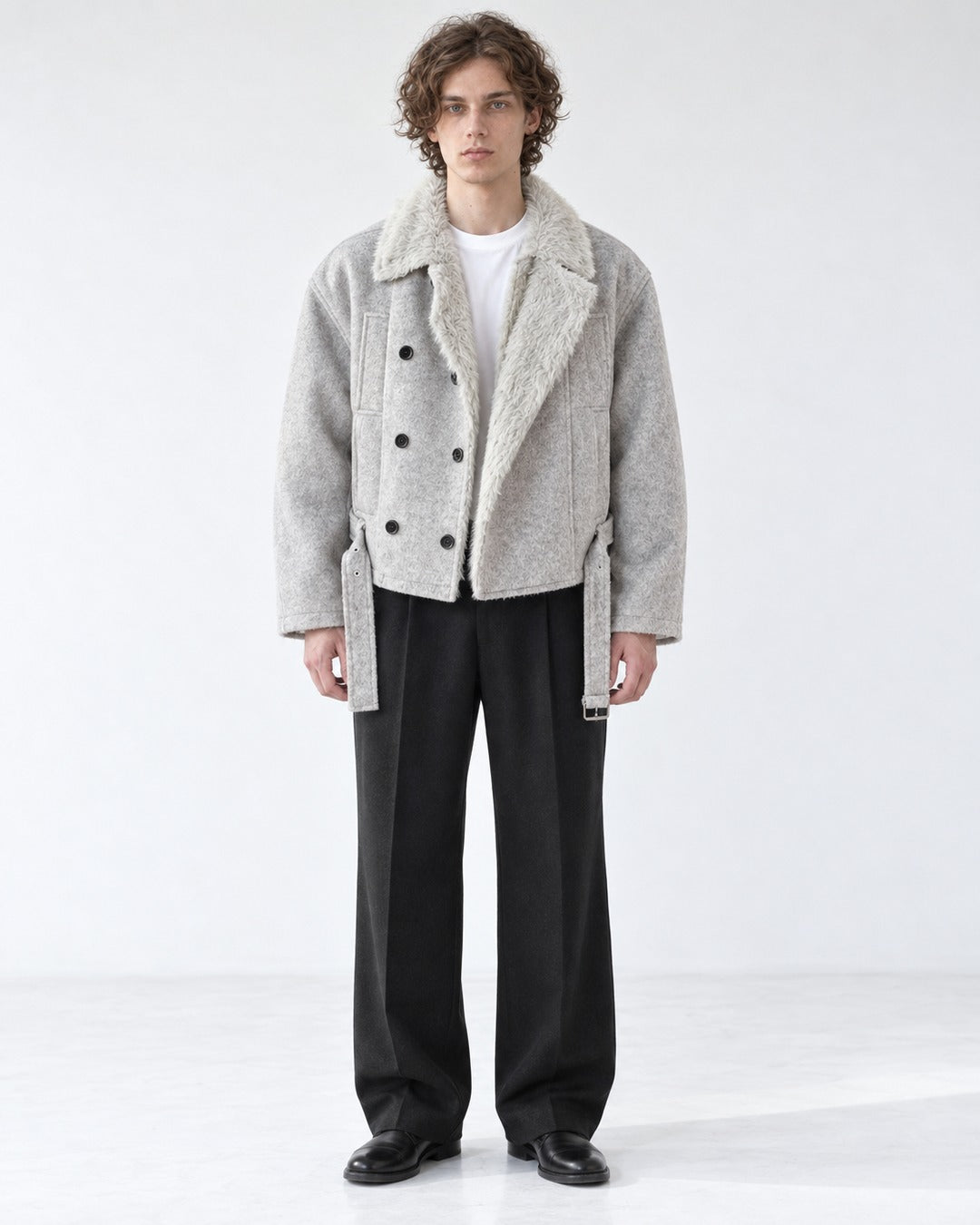 Double-Breasted Belted Jacket