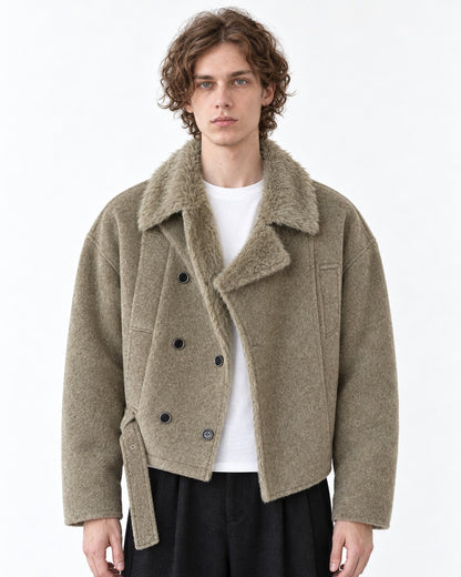 Double-Breasted Belted Jacket