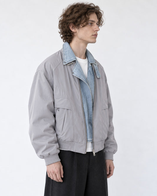 Layered-Look Bomber Jacket