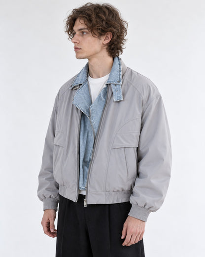 Layered-Look Bomber Jacket