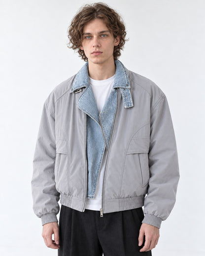 Layered-Look Bomber Jacket