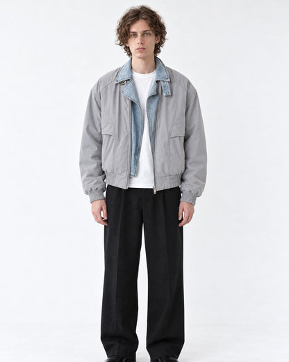 Layered-Look Bomber Jacket