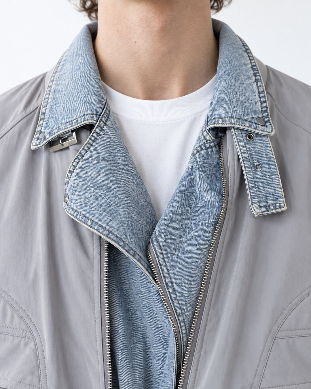 Layered-Look Bomber Jacket
