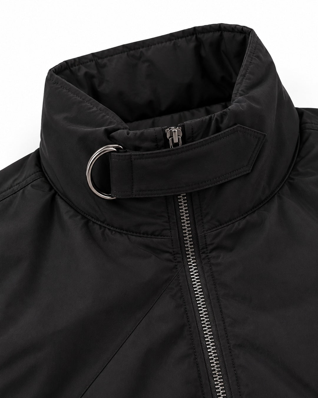 Stand-Collar Zip-Pocket Jacket