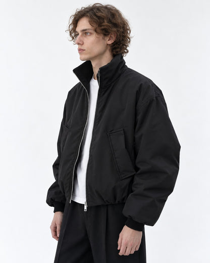 Slant Pocket Zip Bomber Jacket