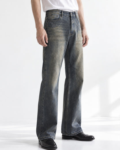 Rust-Wash Bootcut Jeans